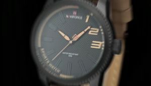 Jam Tangan Kasual Pria Tali Kulit Naviforce 9202 Water Resistant Garansi 1 Tahun