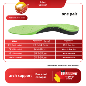 Arch Support Shoe Inserts Flat Feet Correction Foot Pads for Men And Women Adults with External Arch Flip Blueprot BT.BBP06