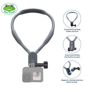 Seafrogs Upgraded Magnetic POV Neck Selfie Holder Extension Strap Mount for mobile phone Go Pro Max Hero 10 9 8 7 6 5 DJI Osmo Action Insta360 Accessories