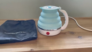 Foldable Electric Kettle 400W Portable Silicone Travel Boiler 5-Temp Control Dual Voltage Fast Heating Compact Water Pot