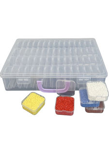 Large Diamond Painting Storage Box Transparent Plastic DIY Sub-box Bead Jewelry Nail Art Partitions Organizer Box