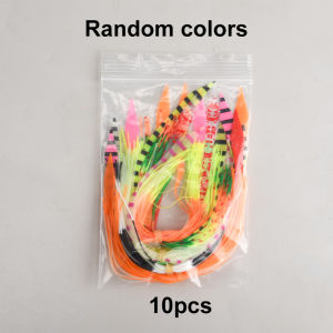 TEASER 10pcs Multi-color Luminous Silicone Fish Bait Skirt DIY Squid Fishing Lure Spinner Buzz Bait Fishing Tackle Accessories