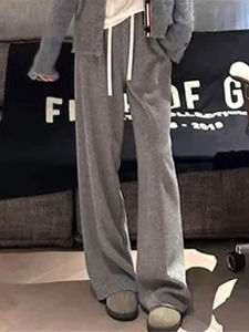 กางเกงขายาวทรงหลวมเอวสูง สไตล์ลำลอง กางเกงขายาวทรงหลวมสีเทา ทรงหลวม ทรงเข้ารูป กางเกงขายาวทรงหลวม