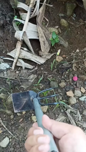 Cangkul 2in1 Gagang Besi Pacul Taman/Kebun Mini Cangkul Serbaguna