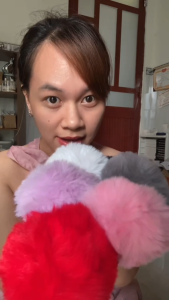 Đuôi thỏ cosplay kim loại bunny girl có đầu gắn trực tiếp nhân tạo dễ thương làm móc khóa kẹp tóc mềm mại dễ gắn (Halloween / Lễ hội / Hóa trang)