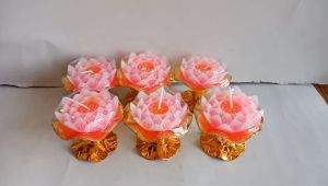 Tealight Teratai Kecil Warna Pink Isi 6 Pcs