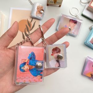 ✨Xinder✨1/2in Mini Photo Album Keychain Student Bag Interstitial Photo Album ID Photo Storage Book