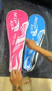 PANDA KIDS 2PCS Badminton Racket Set for Adults & Kids Pink & Blue Color Versatile Fun Youth Equipment