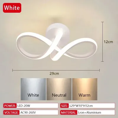 LED Aisle Ceiling Lights Modern Chandelier Three Colors Lamp Minimalist Lamps For Bedroom Light Surface Installation Dining Room