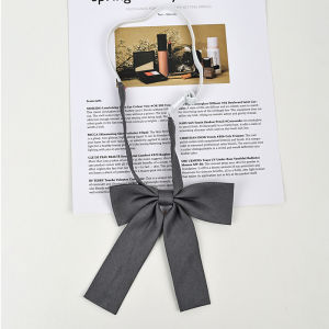 Pure Color Small Long Handle Bow Tie for Girls Japanese School Style Graduation Academic Gown Accessories