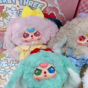 BABY THREE MACARON V2 - Hộp mù THỎ MACARON ngẫu nhiên Baby Three Macaron Bunny Series Vinyl Face Plush - BLIND BOX