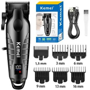 Máy Cắt Tóc Điện Kemei KM-2290 Lưỡi Dao Kim Loại Bột Công Nghệ Cao Cấp Pin Lithium 2500mAh Dùng Cho Tóc Và Râu.
