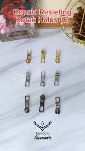 Asesoris Tas Kepala Resleting PLASTIK No. 5 (B) VISLON Kotak / Balok (Zipper puller) - (IMPORT)