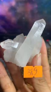 Đá Thạch Anh tinh thể Lemurian pha lê kim cương tự nhiên thiên nhiên 3 chóp nhọn phong thủy mã 389