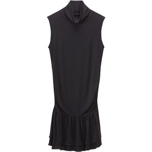 SOLWEIGE | ชุดเดรสคอเต่าสั้นผ้าซาตินผสมโมดอลสไตล์ดีไซเนอร์ Solweige ชุดเดรสฤดูร้อนสำหรับผู้หญิงวัย 25-35 ปี