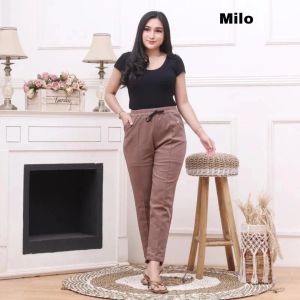 Up Celana Wanita Baggy pants Bahan Paraguay Melar Tebal Jumbo Big Size Oversize Premium Muat BB 50 - 90 kg