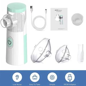 Mini Medical Nebulizer Handheld Nebulizers Ultrasonic Atomizers Portable Mute Asthma Inhaler for Adults Children with USB