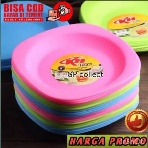 cuci gudang 6 pcs /12 pcs piring semi melamin 23 cm diner ware tebal kuat tahan panas berkuwalitas