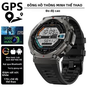 Đồng Hồ Thông Minh GPS Quân Sự T-Rex 3 Ultra 10ATM Chống Nước Với La Bàn GNSS Máy Đo Độ Cao Màn Hình AMOLED 143 Inch Dành Cho Nam Và Nữ