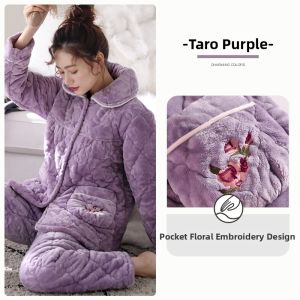 JIALEFEN | Warm Flannel Womens Pajamas Winter