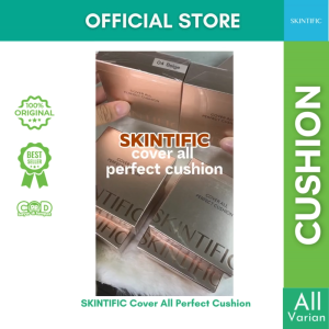 SKINTIFIC Cover All Perfect Cushion SPF35 PA++++ Foundation Primer Concealer Make Up Refill Gold