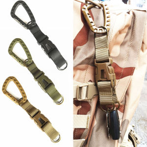 Outdoor Tactical Keychain D-Buckle Climbing Buckle Molle Clip Webbing Quick Release Special Agent Belt Hook Carabiners