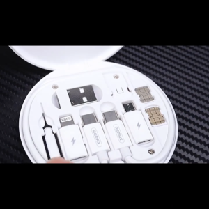 Multi functional data cable digital storage box and charging cable hidden phone holder set storage box