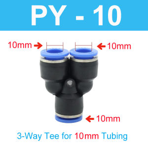 1-50 PCS PY PE Series T Y Shaped Tee 4 6 8 10 12 16mm 3 Way Port Pneumatic Pipe Connector Tube Air Hose Quick Release Fittings