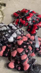 Cotton slippers for womens homes indoor warmth cuteness anti slip plush for couples mens slippers home love slippers