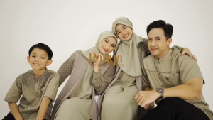 Nibras Sarimbit Marwa Baju Koko Pria Lengan Pendek Grey Light Taupe Burgundy Lebaran 2025