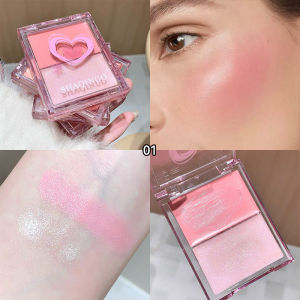 SHAQINUO Water-Glow Blush Palette - Instagram-Inspired Milky Apricot Korean Sweet & Youthful Look Ultra-Natural Flush