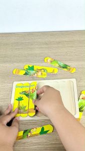 Beringin Toys Mainan Edukasi - Pattern Blocks / Jigsaw / Mainan Anak / Puzzle Kayu / Belajar Mengenal Bentuk