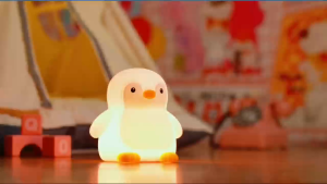 SG 7 Colors Penguin Silicon Sleep Light Charging LED Touch Night Light,Kids Bedside Lamp