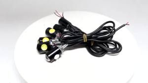 KEVANLY | 1Pair Motorcycle LED Mini Eagle Eye Light Super Bright COB License Plate Signal Light DRL Driving Light Rear Taillights