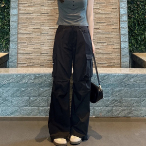 Shalldoer | Elegant Two-Piece Set Womens Summer Solid Color Half Open Cardigan Polo Collar Short Sleeve T-Shirt Straight Leg Workwear Pants