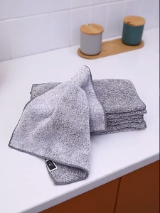 Satu Keluarga Kain Lap Piring 30X30 Anti Minyak C395 Kain Lap Dapur Microfiber Serap Air Serbaguna