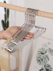 10pcs/set Stainless Steel Anti Slip Clothes Hanger For Dresses T-Shirts Coat Wardrobe Storage Organizer Drying Rack