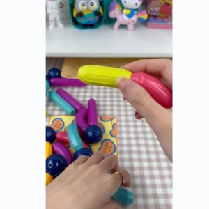 [Magnetic Blocks] Magnetic Toy Stick Balls with Storage Box Kids Toddlers | Mainan Block Magnetic Kanak Kanak | 儿童益智百