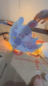 Đồng Hồ treo tường có ĐÈN LED decor Hình Gấu Thỏ Đáng Yêu Treo Phòng Khách Phòng Ngủ Decor Nhà Trẻ Cho Bé Quà Tặng.