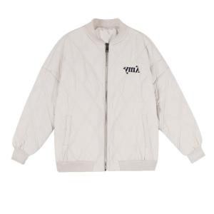 Lightweight Cotton Baseball Jacket Womens Autumn Winter Fashion Thin Cotton Outerwear Quilted Design Straight Cut Korean Style