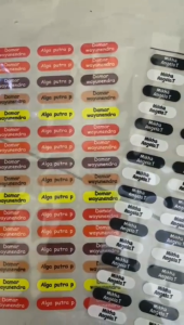 Stiker Nama Setrika isi 50+ pc Custome nama Anti luntur label nama baju anak DTF