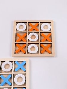 Mainan Edukasi Catur Tic Tac Toe Bahan Kayu Chess XO Mainan Kayu Anak