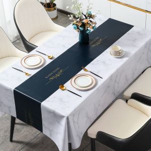 ผ้าปูโต๊ะกันน้ำน้ำมันหลักฐานป้องกันการลวกเสื่อตารางทิ้งนอร์ดิกสี่เหลี่ยมโต๊ะกาแฟขนาดเล็กผ้าปูโต๊ะ