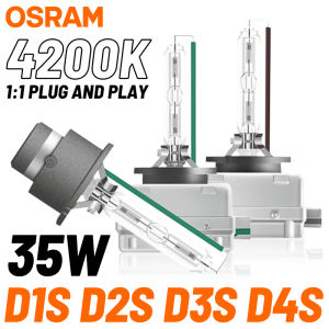 Osram | OSRAM Original 35W D1S D3S D2S D4S Car Headlight Bulb D2R Xenon HID Upgrade Kit Auto Lamp 4200K Standard White 1:1 Plug&Play 1pc