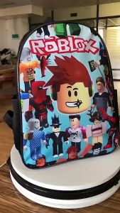 Roblox Student Schoolbag Meal Bag Pencil Case Robloxs Backpack Set Of Three Robloxs Bag for Kids Bag for Boys School Bag for School Grade 1-6 Schoolbag