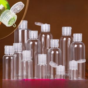 Portable Travel Size Plastic Squeeze Bottle Transparent Flip-Cap Cream Liquid Spray Bottle Family Personal Hygiene Tool