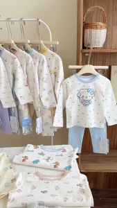Deer Soft Children Yunrou Lycra Cotton Autumn Clothes Long Pants Boys Girls Pajamas Four Seasons Soft Cotton Boneless Underwear Set