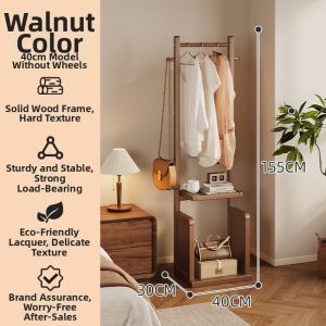 ZHUSHANXIA | Clothes Rack & Hamper Combo Mobile Wicker Frame