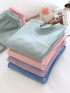 ชุดชั้นในเด็กผ้าไหมฝ้ายโพลีเอสเตอร์อุ่นสบายสำหรับฤดูใบไม้ร่วงและฤดูหนาว เสื้อผ้าเด็กผู้ชายและเด็กผู้หญิง