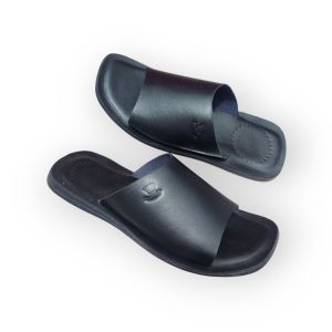 SANDAL KULIT PRIA ( GARANSI KULIT SAPI 100% ) MODEL JM01 HITAM ( PREMIUM HIGH QUALITY )